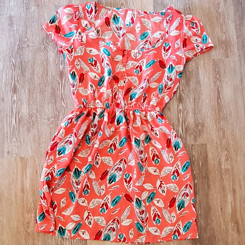 Xhilaration Mini Dress w/ Feather Print